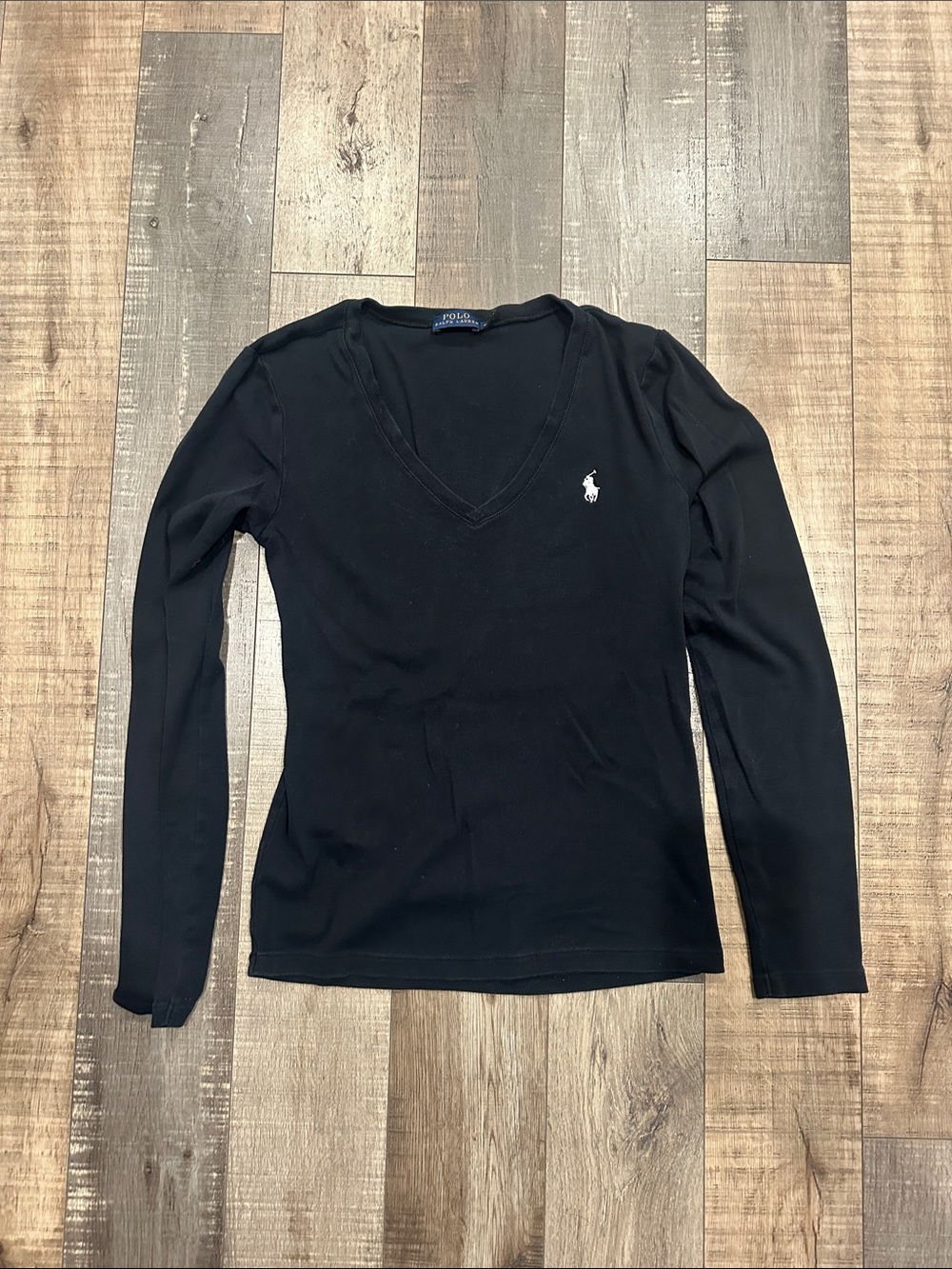 Polo Ralph Lauren black V-neck size medium